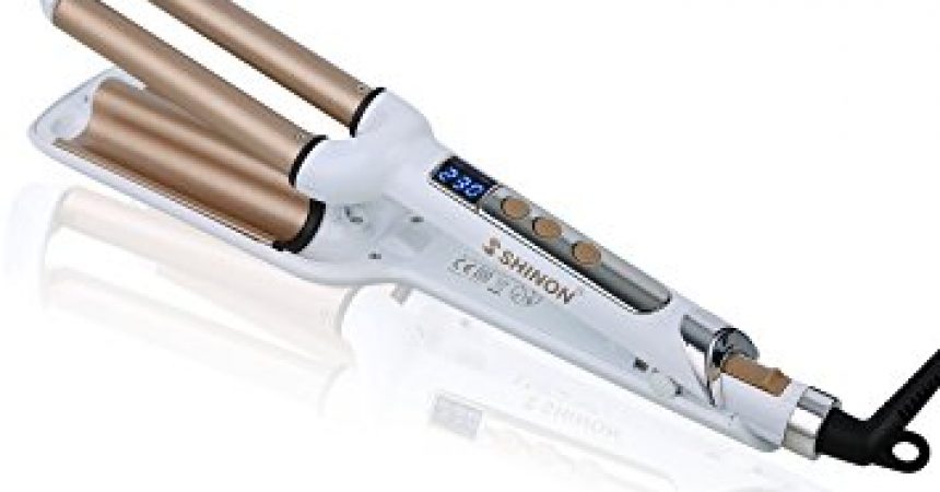 Ceramic Hair Crimper Iron Hair Waver 3 Barrel 0 6 Inch 16mm Perm