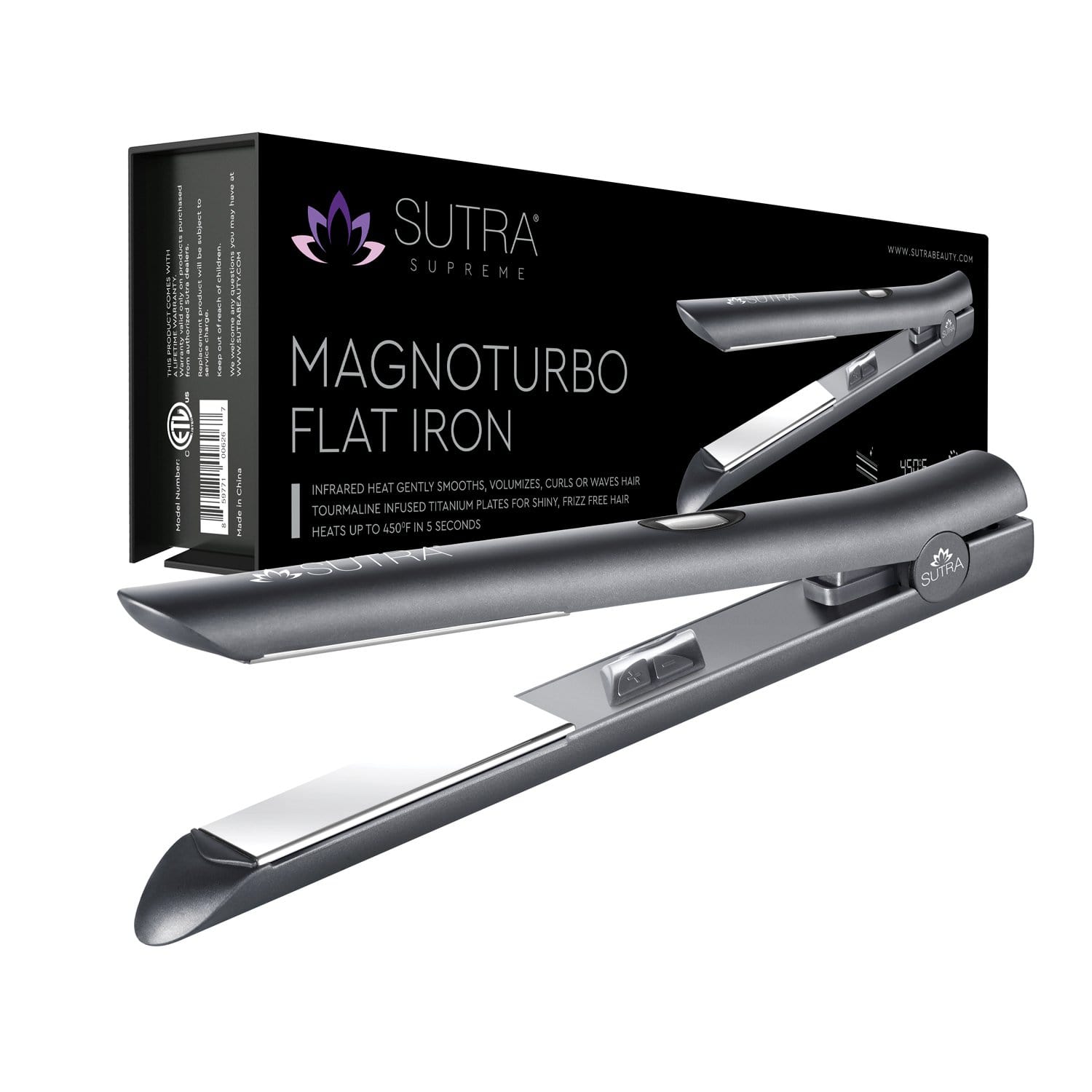 SUTRA Professional Magno Turbo Flat Iron Titanium Hair Straightener